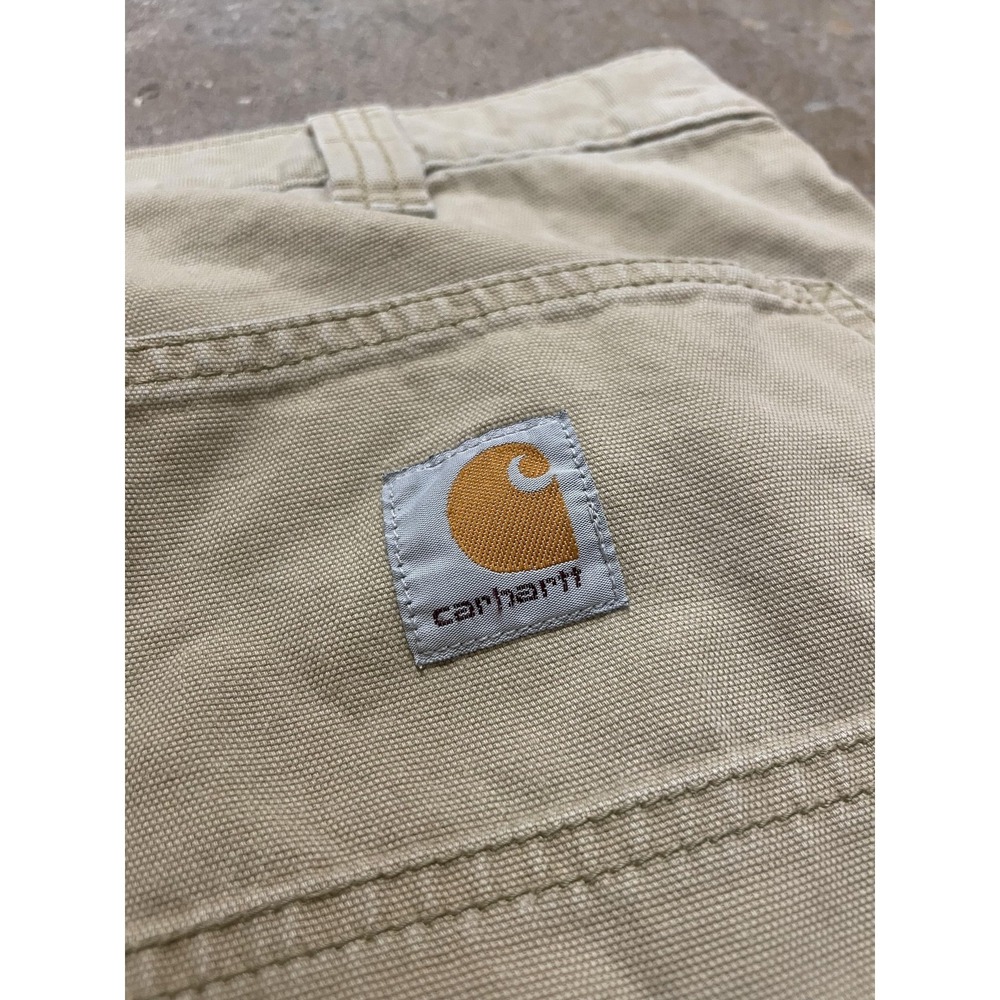 Carhartt Rugged Flex Canvas Work Pants Mens 34x34 Khaki‎ Tan Relaxed Fit 102291 - Picture 16 of 16